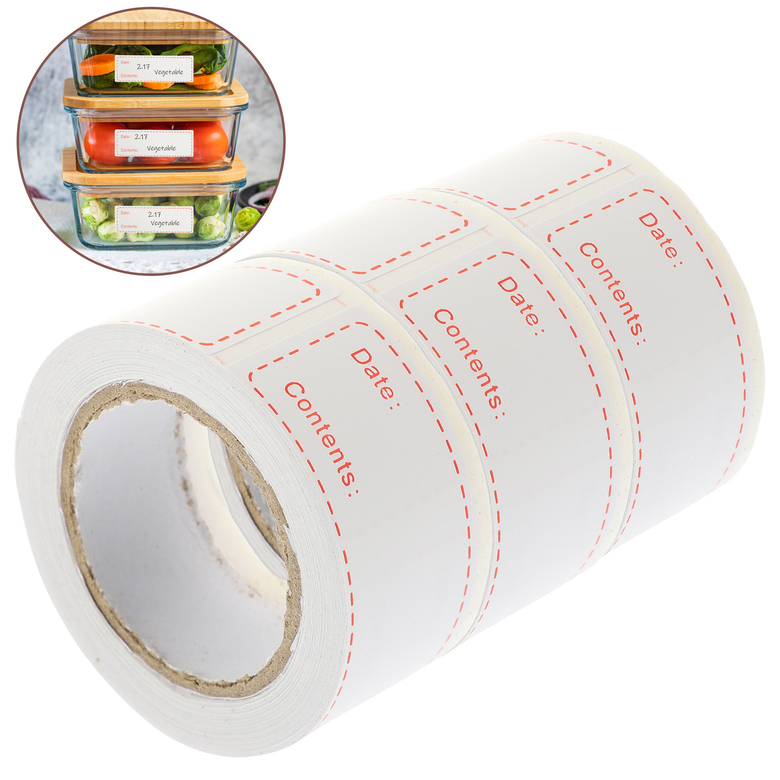 Food Storage Labels - 3 rolos de etiquetas adesivas para