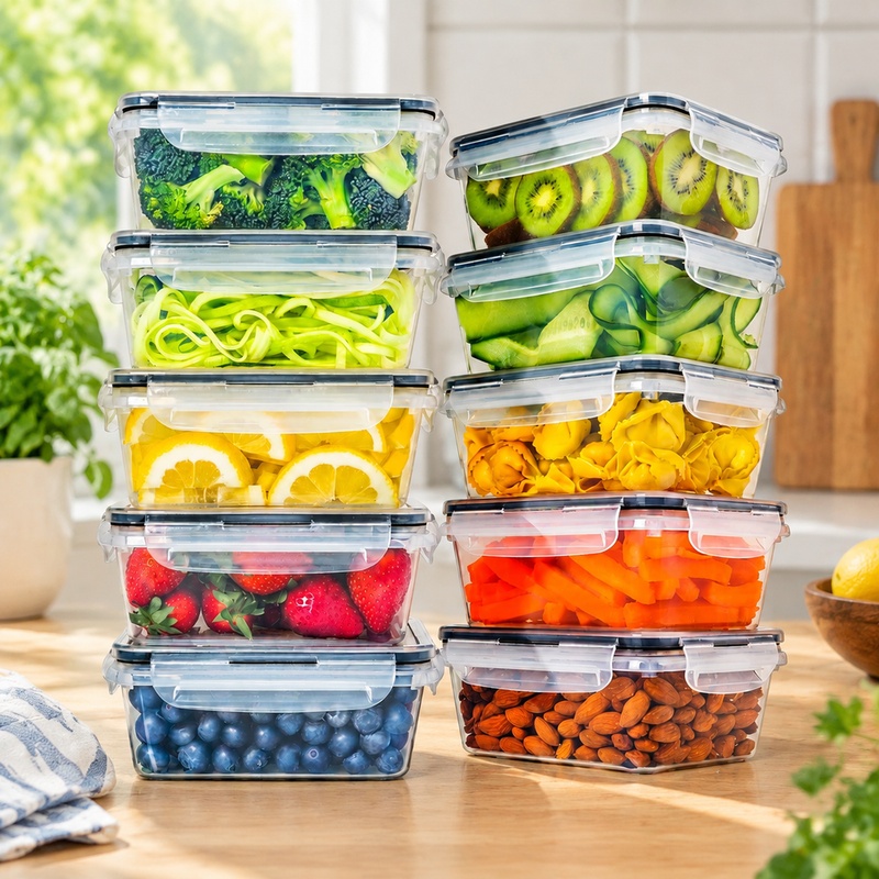 Food Storage Labels - Conjunto de 10 recipientes de armazenamento