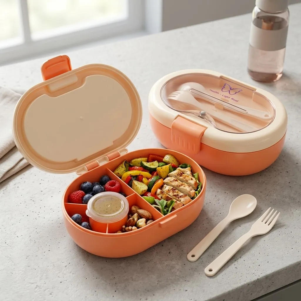 Food Storage With Dividers - Caixa de almoço tipo bento em