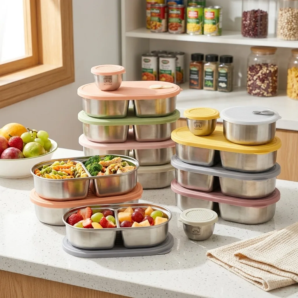 Caixa de almoço tipo bento, em - Food Storage With Dividers avaliação e preço