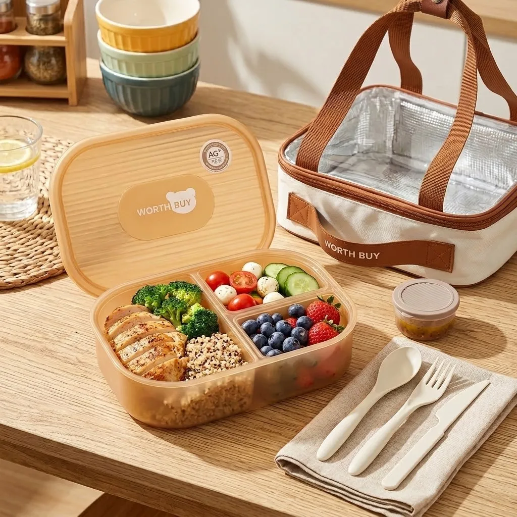 Caixa de almoço de plástico co - Food Storage With Dividers avaliação e preço