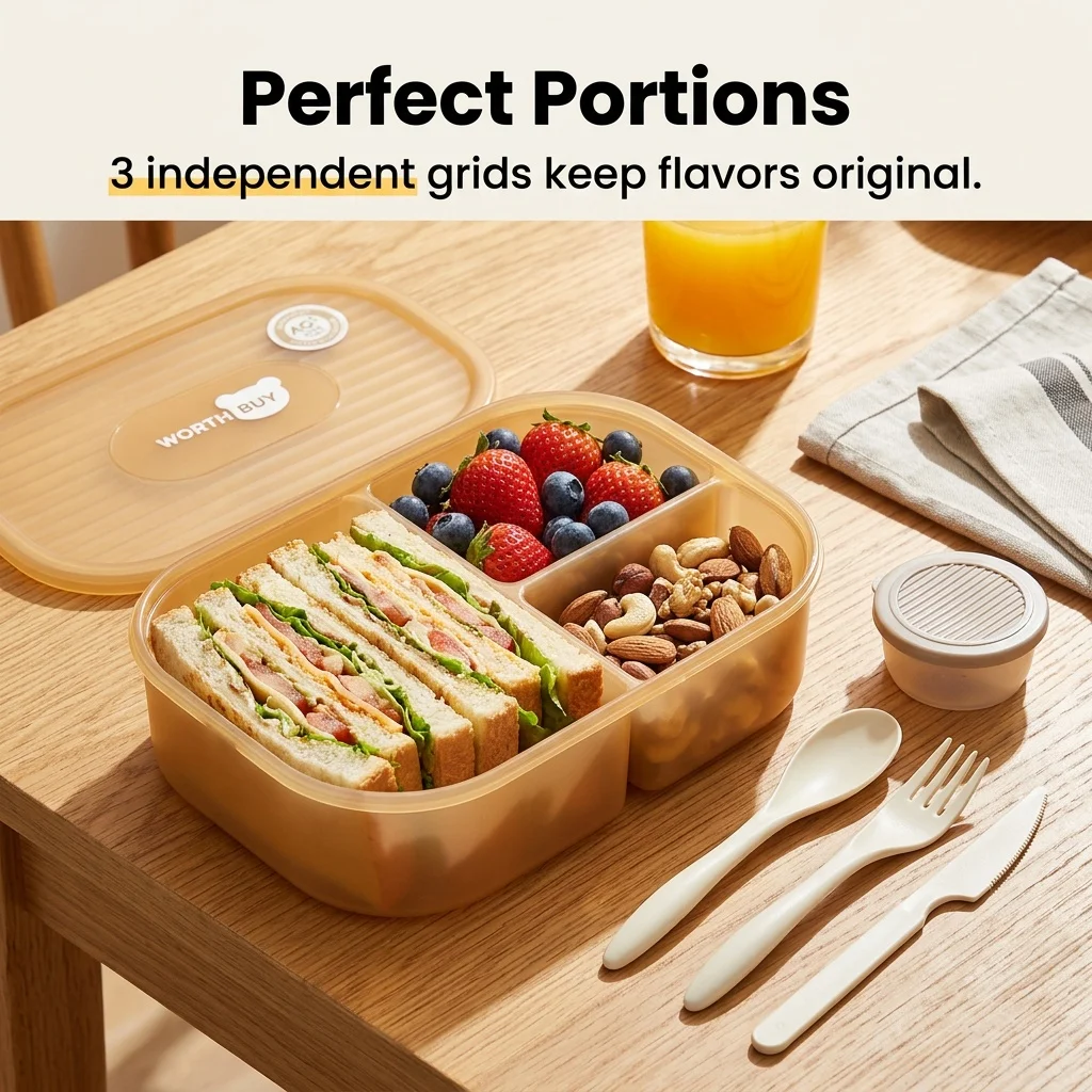 Caixa de almoço de plástico co - Food Storage With Dividers avaliação e preço