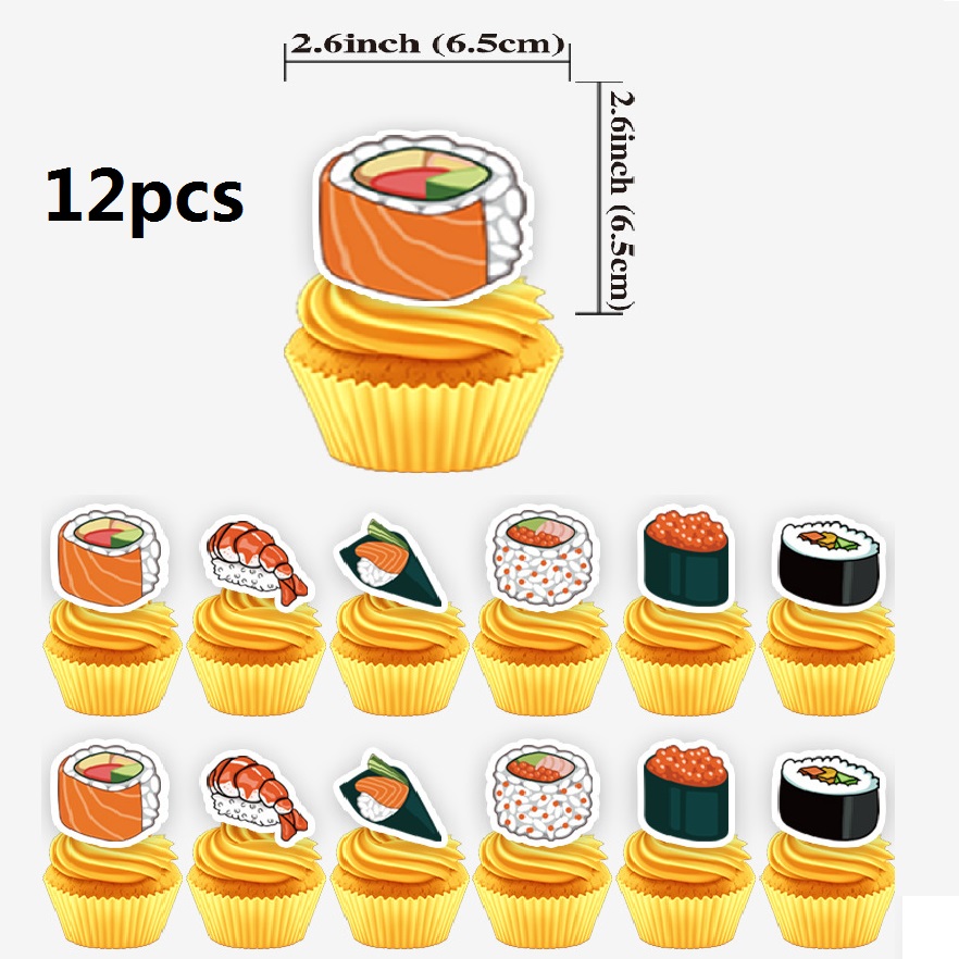 Toppers de bolo de sushi japon - Food Storage With Dividers avaliação e preço