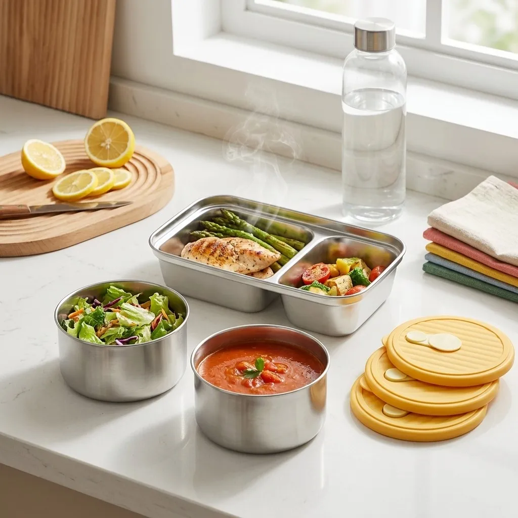 Conjunto de marmitas de aço in - Food Storage Oven Safe avaliação e preço
