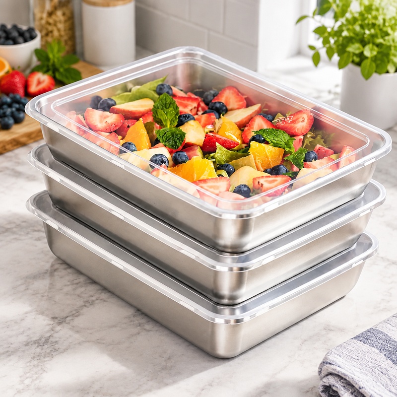 Conjunto de três recipientes d - Food Storage Meals avaliação e preço